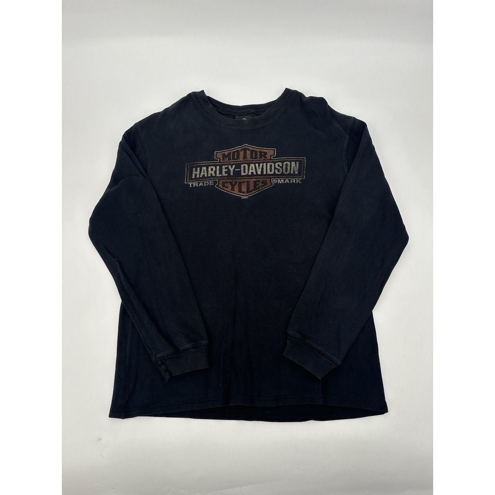 VTG HARLEY DAVIDSON HOUSE OF THUNDER MORGAN HILL MEN'S SZ L BLACK